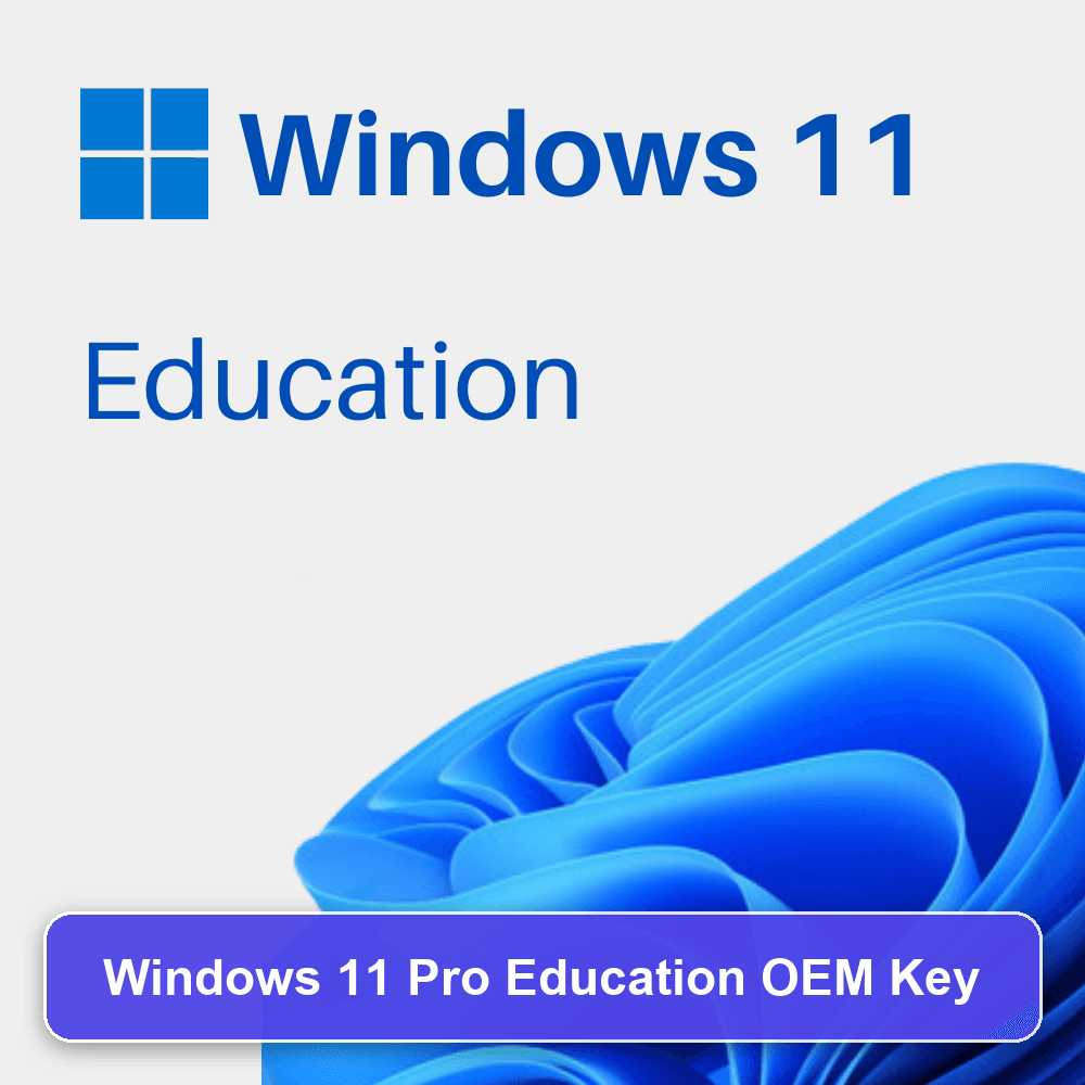 Microsoft Windows 11 Pro Education OEM (1 PC / Lifetime) Official Box Art & Activation License Key